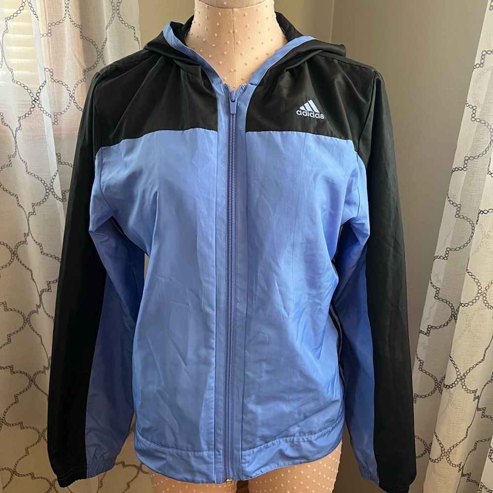 Adidas Blue and Black Zip-Up jacket